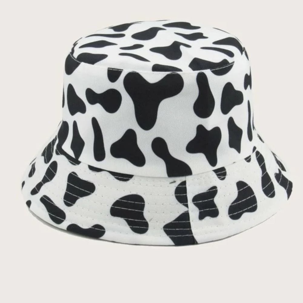 NEW SHEIN Cow Bucket Hat & PJ Set Size XS - Picture 4 of 7